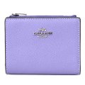 【COACH】コーチ クロスグレインレザー スナップ スリム バイフォールド ウォレット 二つ折り財布 ライトバイオレット（日本未発売）