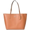 【COACH】コーチ バッグ レザー ロゴ シティ トートバッグ ライトサドル〔日本未発売〕
