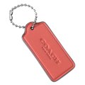 【COACH】コーチ レザー ハングタグ チャーム キーホルダー ブラウン（日本未発売）