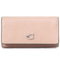 【COACH】コーチ クロスグレインレザー ロゴ 6連 キーケース スマートキー対応モデル トープ（日本未発売）
