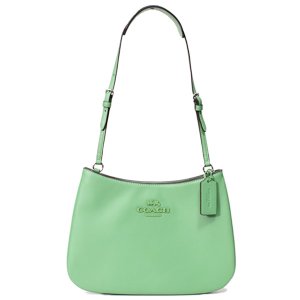 画像1: 【COACH】コーチ スムースレザー ペネロペ ロゴ スリム ショルダー ハンドバッグ ソフトグリーン (日本未発売）