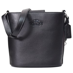 画像1: 【COACH】コーチ ぺブルレザー ソフィー バケット バケツ型 ロゴ 斜めがけ クロスボディー ショルダーバッグ ブラック（日本未発売）