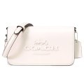 【COACH】コーチ バッグ スムースレザー トニー ロゴ フラップ 2WAY クラッチ クロスボディー 斜めがけ ショルダーバッグ チャーク（日本未発売）