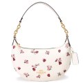 【COACH】コーチ バッグ レザー てんとう虫 フローラル ロゴ プリント ペイトン ホーボー ショルダー ハンドバッグ チャークマルチ(日本未発売）