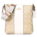 【COACH】コーチ バッグ コーティングキャンバス レザー シグネチャー ミニ ローワン ファイル バッグ クロスボディ 斜めがけ ショルダーバッグ ライトカーキ×チャークライトサドル〔日本未発売〕