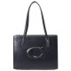 【COACH】コーチ バッグ カーフレザー ニーナ C ロゴ 3D ぷっくり 立体 もこもこ ステッチ トートバッグ ブラック〔日本未発売〕