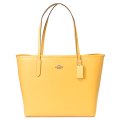【COACH】コーチ バッグ レザー ロゴ シティ トートバッグ ハニカム〔日本未発売〕