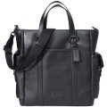 【COACH】コーチ メンズ バッグ ぺブルレザー スプリント トート 2WAY 斜め掛け クロスボディ トートバッグ ショルダー バッグ ブラック×ブラック〔日本未発売〕