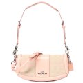 【COACH】コーチ バッグ ジャガード レザー シグネチャー アンドレア スモール ロゴ フラップ クロスボディ 3WAY クラッチ ショルダー ハンドバッグ フェイディドブラッシュ（日本未発売）