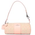 【COACH】コーチ ハンドバッグ 筒型 ジャガード レザー シグネチャー ノリータ リストレット バレル バッグ マルチ ポーチ フェイディドブラッシュ（日本未発売）