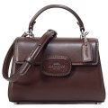 【COACH】コーチ バッグ レザー エライザ ロゴ ミニ トップ ハンドル サッチェル クロスボディ 2WAY ショルダー ハンドバッグ メイプル（日本未発売）