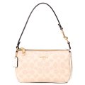 【COACH】コーチ バッグ コーティングキャンバス レザー シグネチャー ノリータ 19 リストレット マルチ ポーチ  ハンドバッグ サンド×チャーク〔日本未発売〕