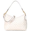 【COACH】コーチ ペブルレザー シグネチャー ローレル リベット スタッズ 2WAY ショルダー クロスボディ ハンドバッグ チャーク(日本未発売）