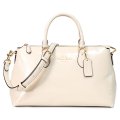 【COACH】コーチ パテントレザー ジョージア サッチェル ロゴ 2WAY ボストン ショルダー ハンドバッグ パール〔日本未発売〕