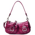 【COACH】コーチ バッグ パテントレザー アシュトン バゲット 2way クロスボディ 斜め掛け ショルダー ハンドバッグ ピンク（日本未発売）