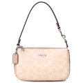 【COACH】コーチ バッグ コーティングキャンバス レザー シグネチャー ノリータ 19 リストレット マルチ ポーチ  ハンドバッグ サンド×トープマルチ〔日本未発売〕
