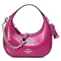【COACH】コーチ バッグ 三日月型 カルメン パテントレザー ミニ ロゴ 2way チェーン クロスボディ 斜め掛け ショルダーバッグ ハンドバッグ ピンク（日本未発売）