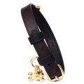 【COACH】コーチ ドッグカラー コーティングキャンバス レザー シグネチャー スモール リーシュ 骨型 チャーム（犬の首輪）専用BOX付き ブラウン×ブラック〔日本未発売〕