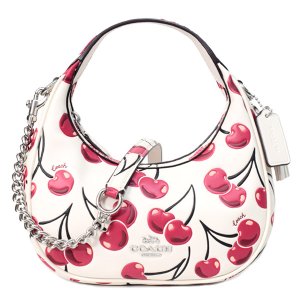 画像1: 【COACH】コーチ バッグ さくらんぼ レザー チェリー カルメン ミニ ロゴ 2way チェーン クロスボディ 斜め掛け ショルダーバッグ ハンドバッグ チャークマルチ（日本未発売）