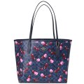 【COACH】コーチ バッグ さくらんぼ コーティングキャンバス レザー シグネチャー チェリー プリント ロゴ シティ トートバッグ デニムマルチ〔日本未発売〕