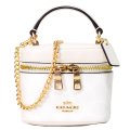 【COACH】コーチ バッグ コーティングキャンバス レザー シグネチャー アヴァ スクエア ボックス チェーン クロスボディ 2WAY 斜め掛け ショルダー ハンドバッグ ホワイト×チャーク（日本未発売）
