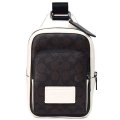【COACH】コーチ バッグ メンズ バックパック コーティングキャンバス レザー シグネチャー レーサー カラーブロック スリング ロゴ ワンショルダー ボディバッグ ウォルナット×チャーク〔日本未発売〕