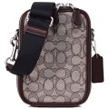 【COACH】コーチ バッグ ジャガード レザー シグネチャー スタントン 2WAY クロスボディ 斜め掛け ショルダー バッグ オーク×メイプル〔日本未発売〕