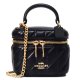 【COACH】コーチ バッグ レザー キルティング アヴァ ロゴ スクエア ボックス チェーン クロスボディ 2WAY 斜め掛け ショルダー ハンドバッグ ブラック（日本未発売）
