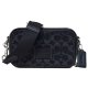 【COACH】コーチ メンズ バッグ デニム レザー シグネチャー ワイアット ダブルジップ 2WAY 斜め掛け クロスボディ クラッチ ショルダーバッグ ブラック〔日本未発売〕