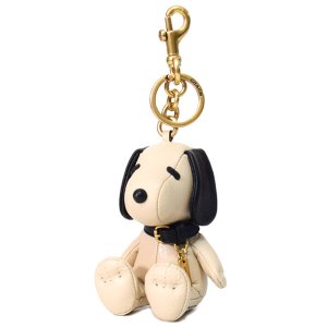 画像1: 【COACH】コーチ スヌーピー キーホルダー ピーナッツ コラボ レザー バッグチャーム キーリング マルチ（日本未発売）