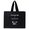 【COACH】コーチ スヌーピー ショップバッグ ピーナッツ コラボ 純正紙袋 ブラックマルチ（送料無料）