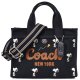 【COACH】コーチ スヌーピー バッグ キャンバストート ピーナッツ コラボ キャンバス トート 刺繡 カーゴ 26 ロゴ 2WAY クロスボディ ショルダー ハンドバッグ ブラックマルチ（日本未発売）