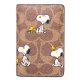 【COACH】コーチ スヌーピー カードケース ピーナッツ コラボ コーティングキャンバス レザー シグネチャー カードホルダー 二つ折り ID パスケース 定期入れ タンマルチ（日本未発売）