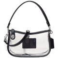 【COACH】コーチ バッグ スケルトン シースルー PVC レザー クリア スウィンガー ターンロック 2way クロスボディ 斜め掛け ショルダー ハンドバッグ ブラック（日本未発売）