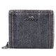 【COACH】コーチ 財布 デニム レザー ロゴ チャーム コンパクト スナップ ウォレット 二つ折り 財布 ウォッシュドグレー（日本未発売）