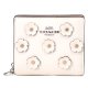 【COACH】コーチ 財布 花柄 レザー アップリケ フローラル スナップ ミニ コンパクト ウォレット 二つ折り 財布 チャーク（日本未発売）