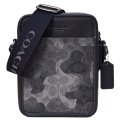 【COACH】コーチ メンズ バッグ 迷彩 コーティングキャンバス レザー シグネチャー カモフラ サリバン クロスボディー 斜め掛け ショルダーバッグ グレーマルチ〔日本未発売〕