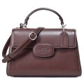 【COACH】コーチ バッグ レザー エライザ ロゴ トップ ハンドル サッチェル クロスボディ 2WAY ショルダー ハンドバッグ メイプル（日本未発売）