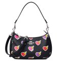 【COACH】コーチ バッグ ハートボルト PVC レザー テリ ロゴ 2way クロスボディ 斜め掛け ショルダー ハンドバッグ ブラックマルチ（日本未発売）