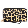 【COACH】コーチ 長財布 レオパード ヒョウ柄 アニマル ぺブルレザー ロゴ リストレット ロング ジップ アラウンド 長財布 レオパードマルチ（日本未発売）