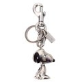 【COACH】コーチ スヌーピー キーホルダー プレーテッドメタル ピーナッツ コラボ バッグチャーム キーリング キーホルダー シルバー（日本未発売）