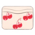 【COACH】コーチ カードケース Coachtopia さくらんぼ レザー チェリー ロゴ スリム パスケース カードケース 定期入れ 名刺入れ マルチ（日本未発売）