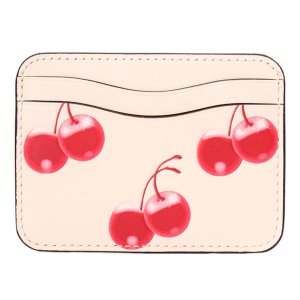 画像1: 【COACH】コーチ カードケース Coachtopia さくらんぼ レザー チェリー ロゴ スリム パスケース カードケース 定期入れ 名刺入れ マルチ（日本未発売）