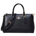 【COACH】コーチ バッグ レザー ジョージア サッチェル ロゴ 2WAY ボストン ショルダー ハンドバッグ ブラック〔日本未発売〕