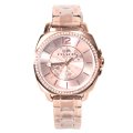 【COACH】コーチ 時計 ラインストーン シグネチャー ボーイフレンド ステンレススチール レディース ウォッチ 腕時計 ピンクゴールド〔日本未発売〕