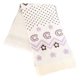 画像1: 【COACH】コーチ マフラー ニット ロゴ フェア アイル プリント マフラー チャークマルチ（日本未発売）