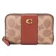 【COACH】コーチ カードケース コーティングキャンバス レザー シグネチャー エッセンシャル スモール ジップ アラウンド スクエア スリム コインケース タンキャラメル（日本未発売）