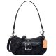 【COACH】コーチ バッグ デニム レザー シグネチャー ミニ アシュトン 2way クロスボディ 斜め掛け ショルダー ハンドバッグ ブラック（日本未発売）