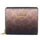 【COACH】コーチ 財布 二つ折り グラデーション コーティングキャンバス レザー シグネチャー ロゴ チャーム スナップ ウォレット 財布 ブラウン（日本未発売）