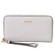 【COACH】コーチ 長財布 ぺブルドレザー ロゴ リストレット ロング ジップ アラウンド 長財布 ダヴグレー C4451（日本未発売）